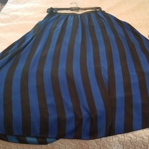 Blue and black skirt